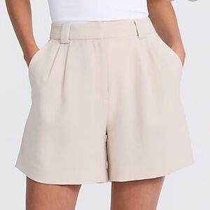 Express 5” High Waist Relaxed Trouser Shorts 2 mauve